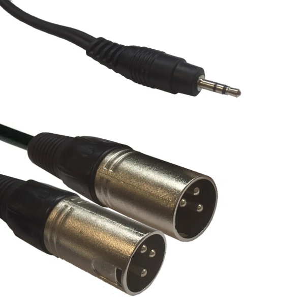Accu-Cable AC-J3S-2XM/1,5 Dual Male XLR to 3.5mm Stereo Jack, 1.5m