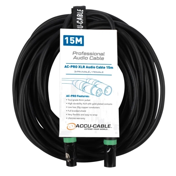 Accu-Cable AC-PRO XLR Audio Cable, 15m