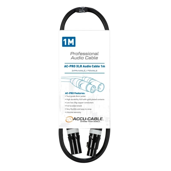 Accu-Cable AC-PRO XLR Audio Cable, 1m