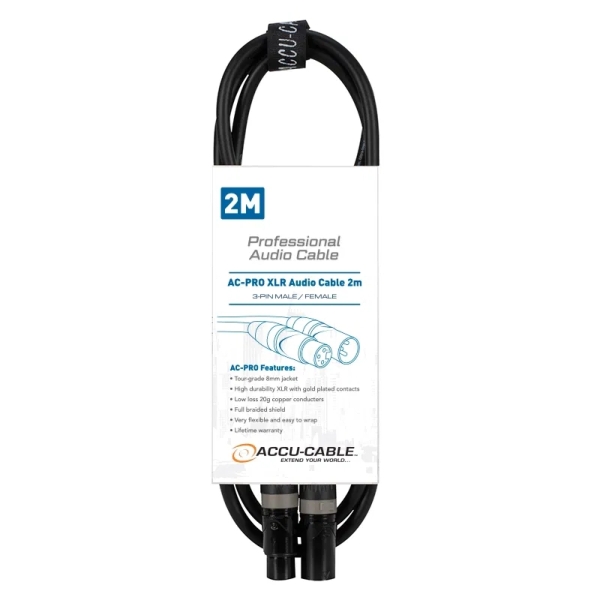 Accu-Cable AC-PRO XLR Audio Cable, 2m