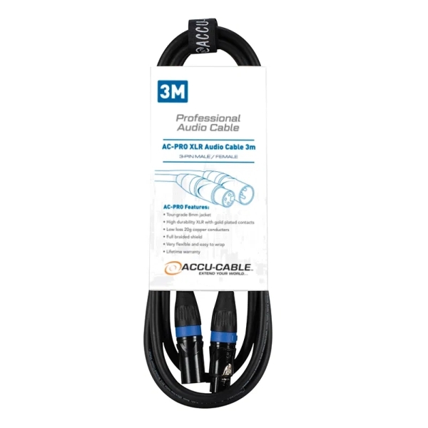 Accu-Cable AC-PRO XLR Audio Cable, 3m