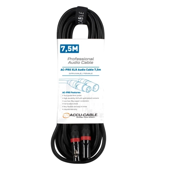 Accu-Cable AC-PRO XLR Audio Cable, 7.5m