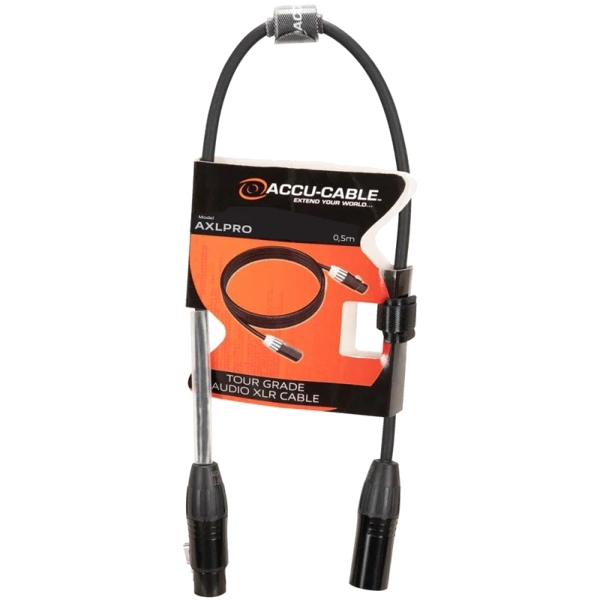 Accu-Cable AXLPRO 3-Pin XLR Audio Cable, 0.5m