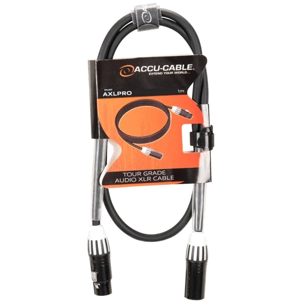 Accu-Cable AXLPRO 3-Pin XLR Audio Cable, 1m