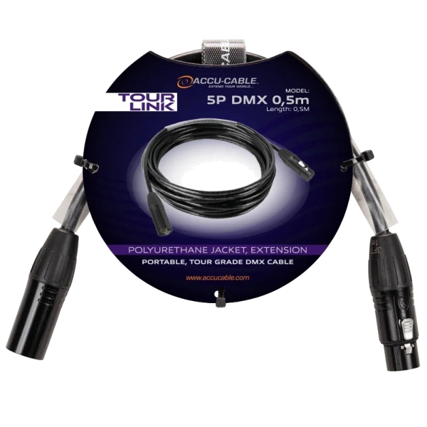 Accu-Cable Tour Link 5-Pin DMX - 0.5m