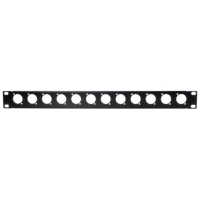 Adastra 1U 12x D-Type Punched 19-Inch Rack Panel Adastra 1U 12x D-Type Punched 19-Inch Rack Panel