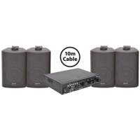 Adastra 4x BC3-B 3 Inch Passive Speakers with A22 Amplifier Package - Black Adastra 4x BC3-B 3 Inch Passive Speakers with A22 Amplifier Package - Black