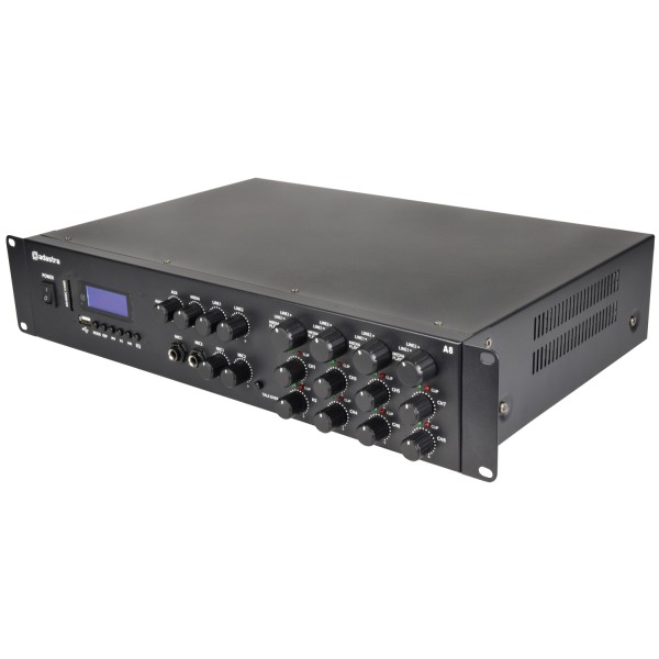 Adastra A8 Quad Stereo Multi-Zone Mixer-Amplifier, 8x 200W @ 4 Ohms