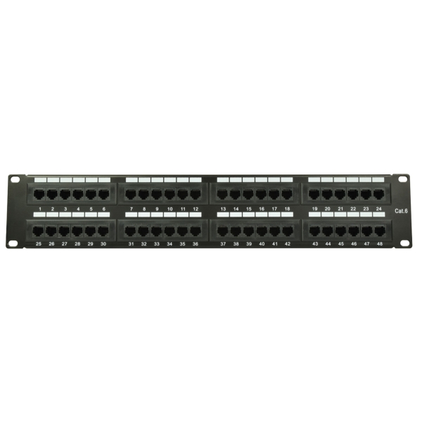 Adastra CAT6-48IDC Rackmount IDC Patch Panel, 48-Port - 2U