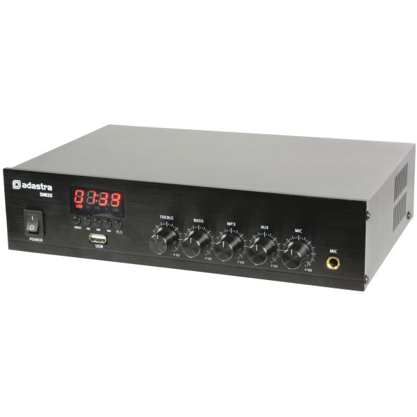 Adastra DM25 Digital 100V Mixer-Amplifier, 25W @ 100V Line