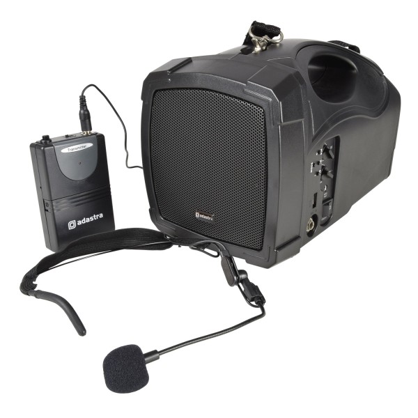 Adastra H25B Handheld PA with Neckband Mic, USB, FM & Bluetooth