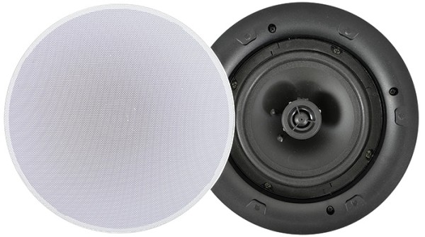 Adastra LP6V 6.5 Inch Low Profile Ceiling Speaker, 50W @ 8 Ohms or 100V Line - White