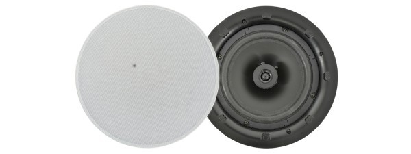 Adastra LP8V 8 Inch Low Profile Ceiling Speaker, 60W @ 8 Ohms or 100V Line - White