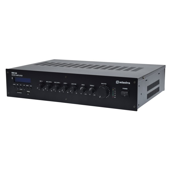 Adastra RM120 5-Channel Mixer-Amplifier, 120W @ 8 Ohms or 100V Line