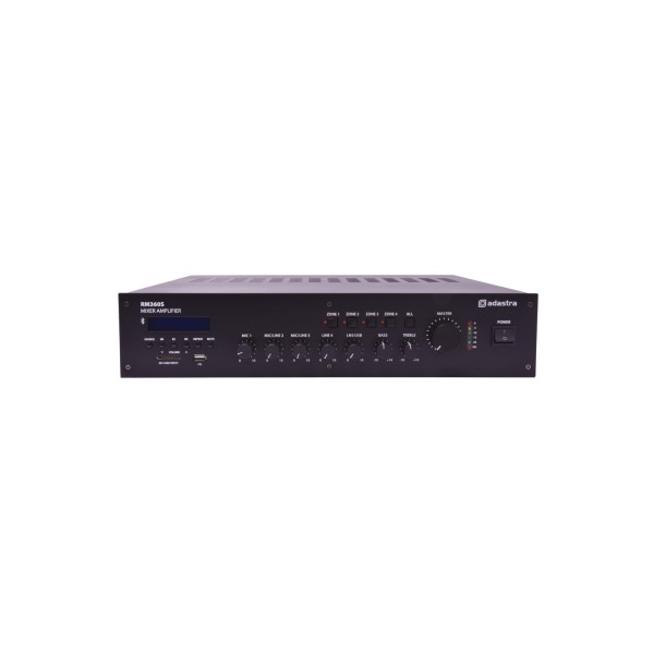 Adastra RM360S 5-Channel Mixer-Amplifier, 360W @ 8 Ohms or 100V Line
