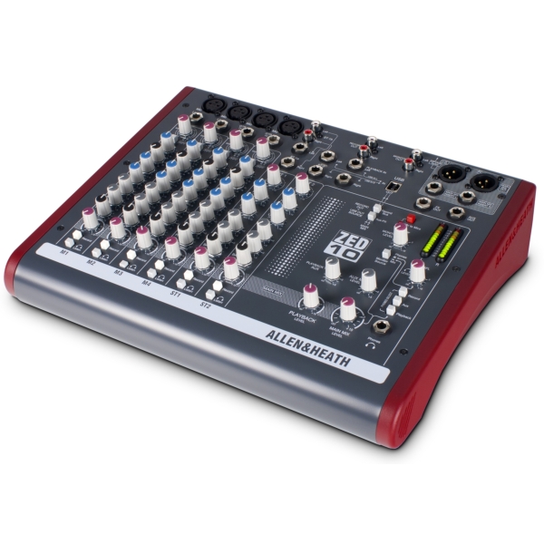 Allen & Heath ZED-10 Analogue Mixer for Live Sound and Recording