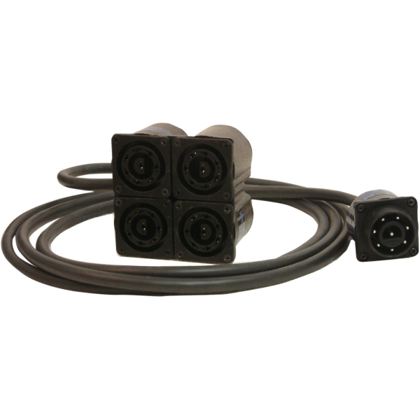 Bulgin Plug to 4x Bulgin Sockets, 3m