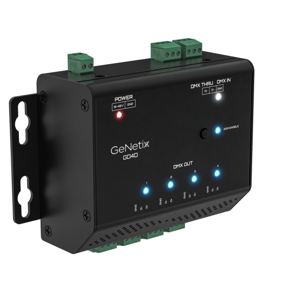ChamSys GeNetix GD4D 4-Port Phoenix DMX Splitter with DIN Rail Mount