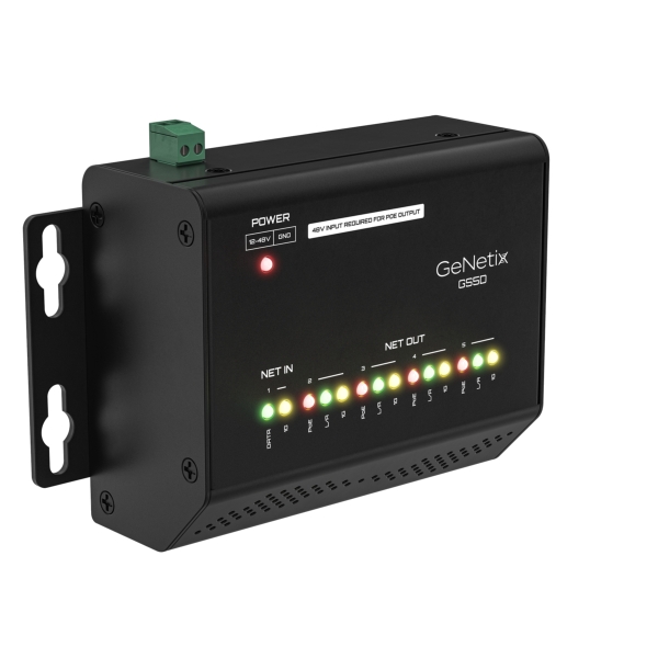 ChamSys GeNetix GS5D 5-Port PoE Unmanaged Network Switch with DIN Rail Mount