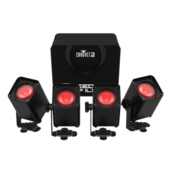Chauvet DJ Freedom H1 IP ILS RGBAW+UV LED Battery Washlight, 4x 10W - IP54 (Pack of 4)