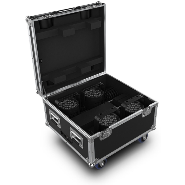 Chauvet Pro WELL POD 3X4 RGBW LED PAR Fixtures 4 Pack with Charging Case - IP65