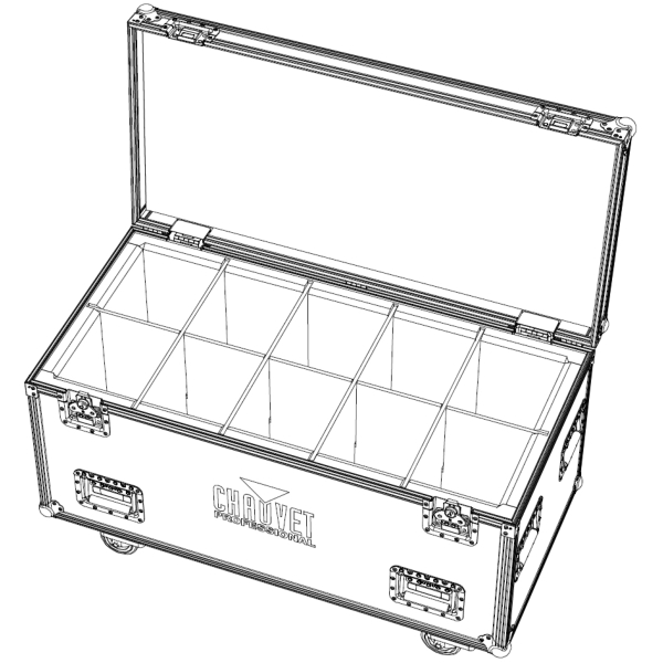 Chauvet Flight Case for 10x Chauvet COLORado 1 Quad Zoom