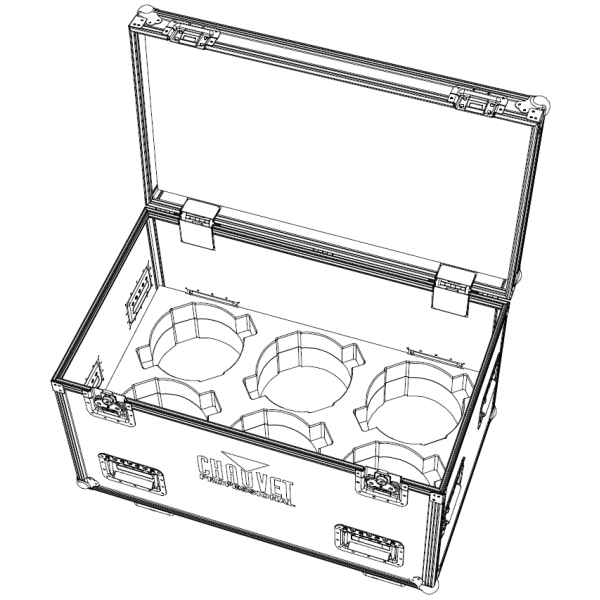 Chauvet Flight Case for 6x Chauvet COLORado 3 Solo