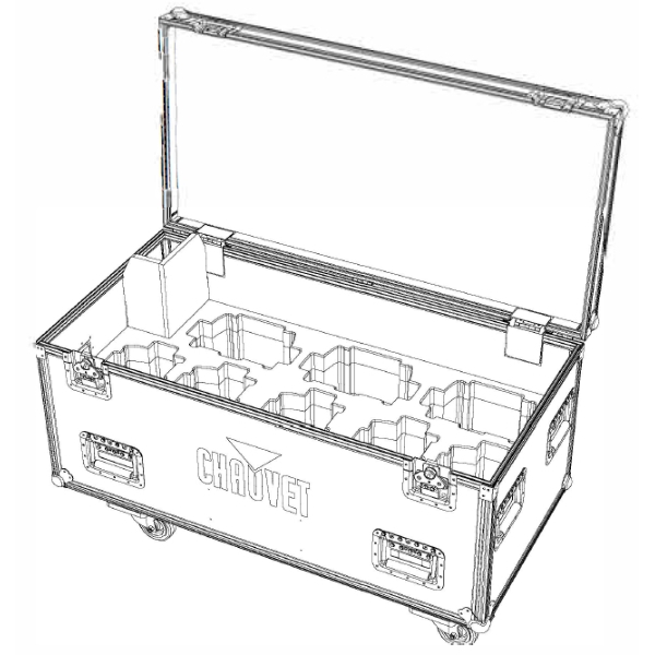 Chauvet Flight Case for 8x Chauvet COLORDash PAR H12XIP or Q12IP