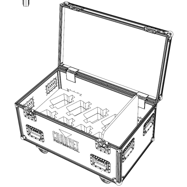 Chauvet Flight Case for 8x Chauvet COLORDash PAR H7XIP