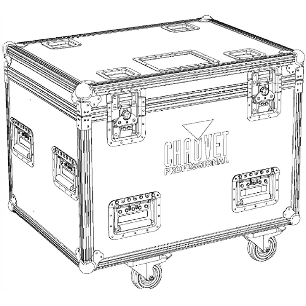 Chauvet Flight Case for 4x Chauvet COLORado Panel Q40 and Floor Stand