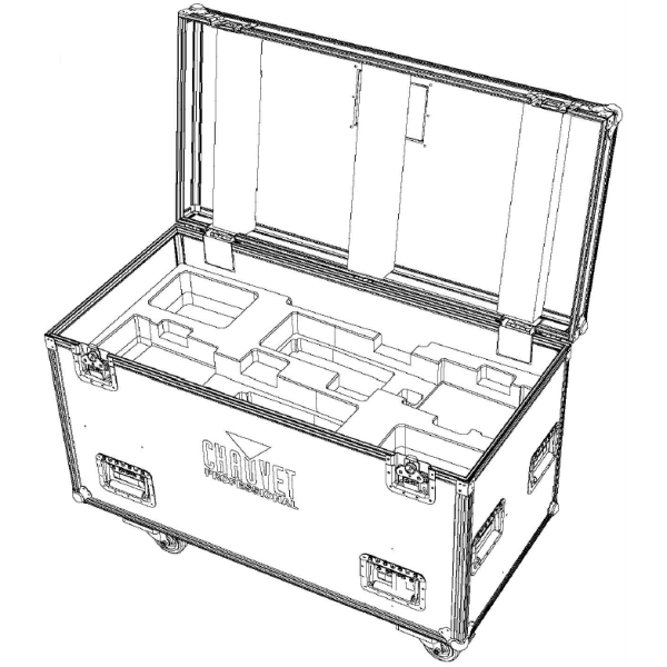 Chauvet Flight Case for 4x Chauvet Ovation E910FCIP Profiles with 25/50 Degree Zoom Lens