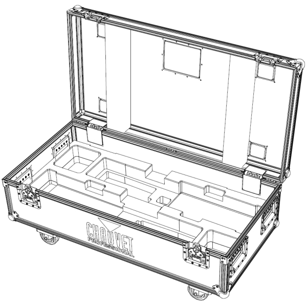 Chauvet Flight Case for 2x Chauvet Ovation E910FC Profiles with 15/30 Degree Zoom Lens