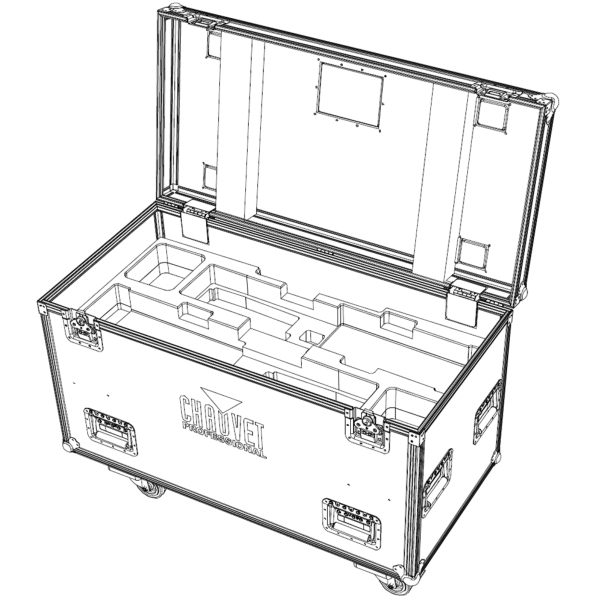 Chauvet Flight Case for 4x Chauvet Ovation E910FC Profiles with 15/30 Degree Zoom Lens