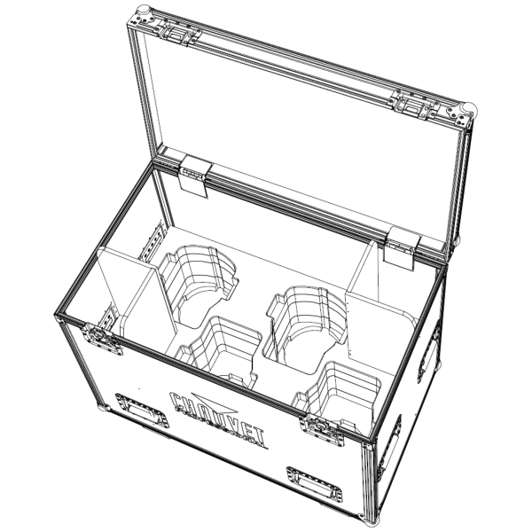 Chauvet Flight Case for 4x Chauvet Ovation F915FC Fresnels