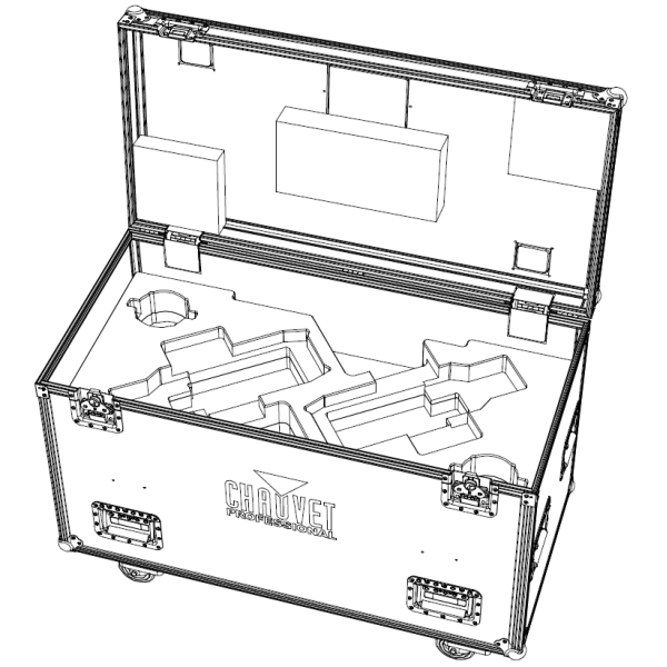 Chauvet Flight Case for 4x Chauvet Ovation Rve 3 Profiles with 26 Degree Lens