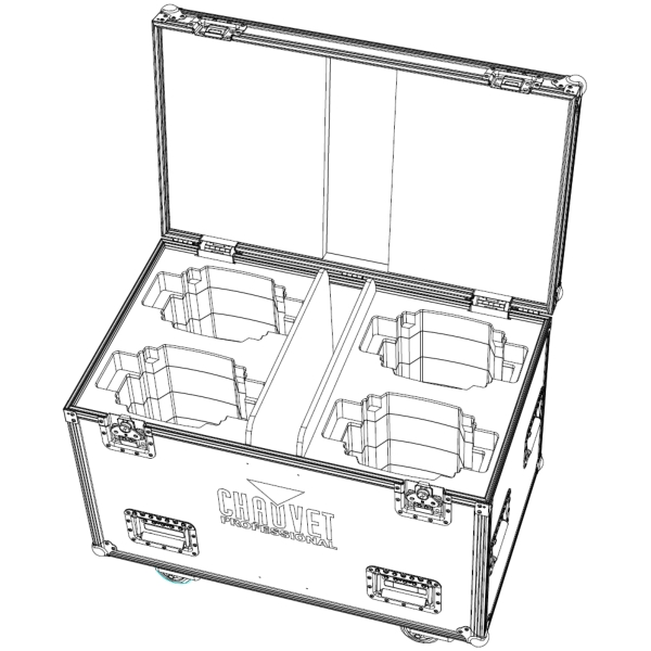 Chauvet Flight Case for 4x Chauvet Rogue Outcast 1L Beam