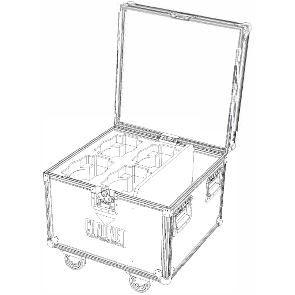 Chauvet Flight Case for 4x Chauvet Rogue R1 Beam Wash