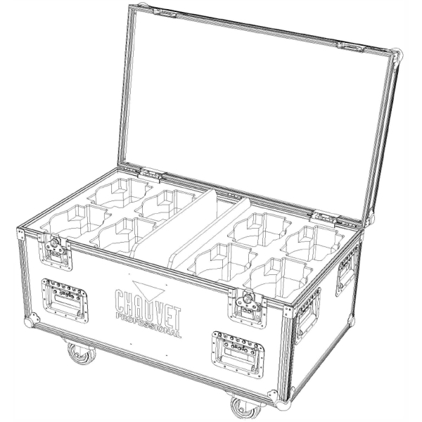 Chauvet Flight Case for 8x Chauvet Rogue R1 Beam Wash