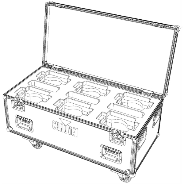 Chauvet Flight Case for 6x Chauvet Rogue R1 Wash and R1X Wash