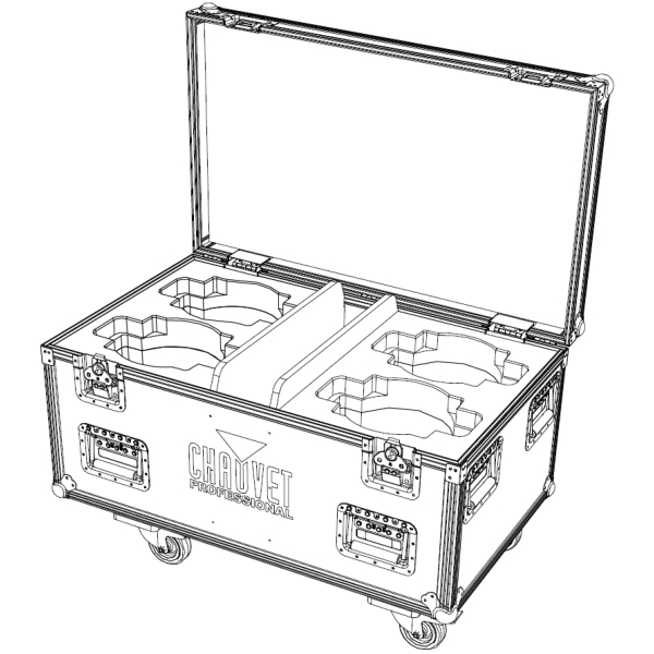 Chauvet Flight Case for 4x Chauvet Rogue R2 Wash and R2X Wash