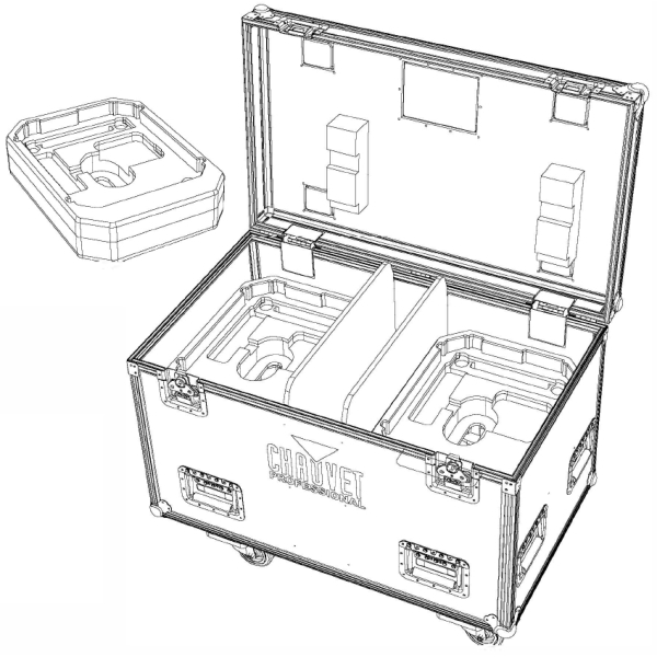 Chauvet Flight Case for 4x Chauvet Vesuvio II