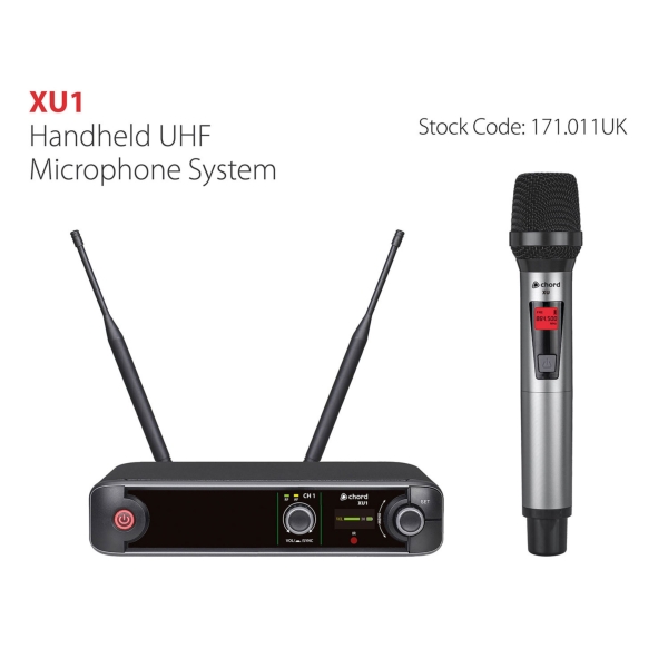 Chord XU1-H Single Handheld UHF Microphone System - Channel 65/70