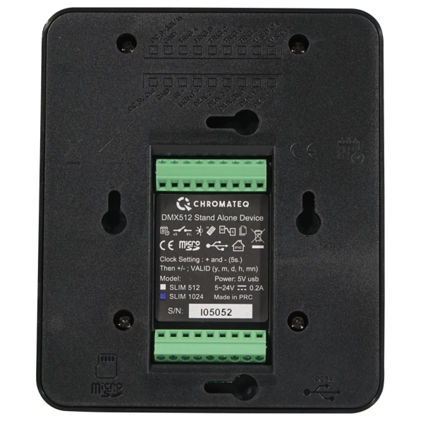 Chromateq Slim 1024 Wall Mount DMX Controller Black