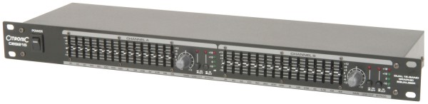 Citronic CEQ215 Dual 15-band Graphic EQ, 1U Rack Mount