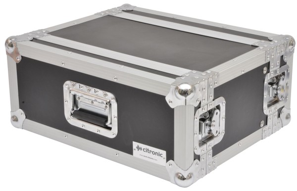Citronic RACK:4S Shallow Flight Case with 4U Rack Space for 19 inch Equipment