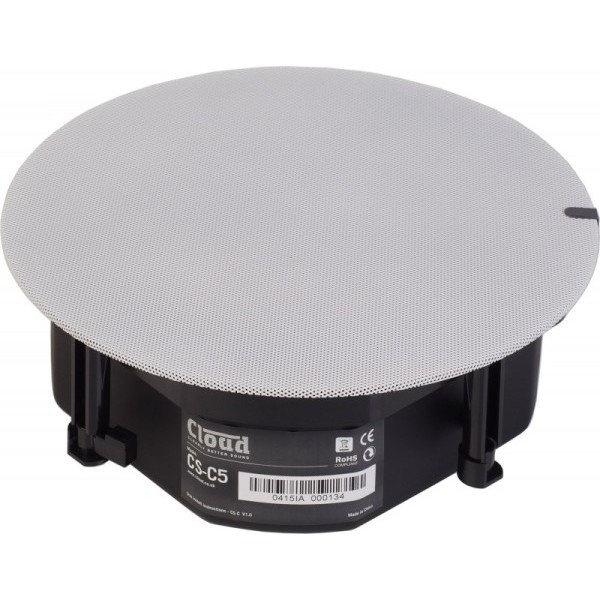 Cloud CS-C5W 5 inch Ceiling Speaker, 32W @ 16 Ohms or 25V / 70V / 100V Line - White
