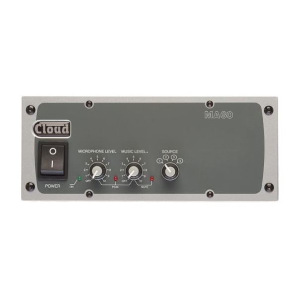 Cloud MA60T Mixer Amplifier, 60W @ 4 Ohms or 70V / 100V Line