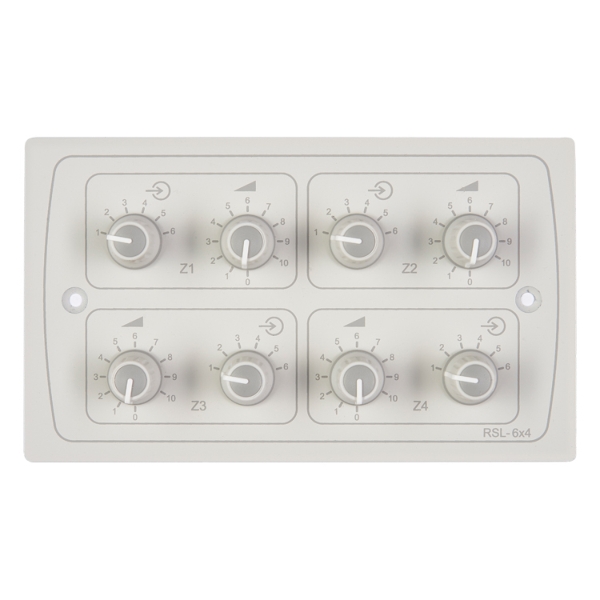 Cloud RSL-6x4W Music Source/Level Control Plate 2 Gang - White