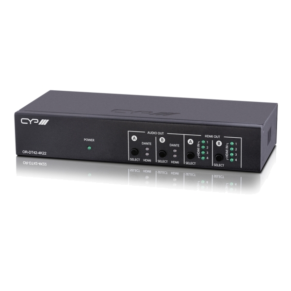 CYP OR-DT42-4K22 4x2 Full 4K HDMI Matrix with Dante Decoder