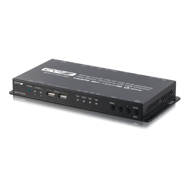 CYP SDV-FTRX-BD SDVoE Full 4K 10G AV over IP Bi-directional Fiber Based Transceiver with USB Extension